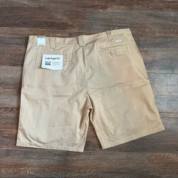 New With Tags Carhartt Basic Work Shorts 10.5 Inch Inseam Chino Shorts Size 50 - Picture 2 of 4